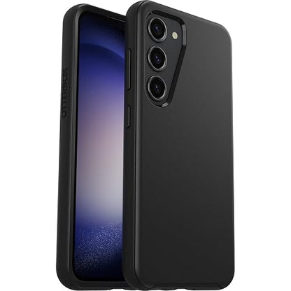 OtterBox - Funda para Galaxy S23 Symmetry Series, Color Negro, Ultra Elegante, Compatible con Carga inalámbrica, Bordes elevados Que protegen la cámara y la visualización