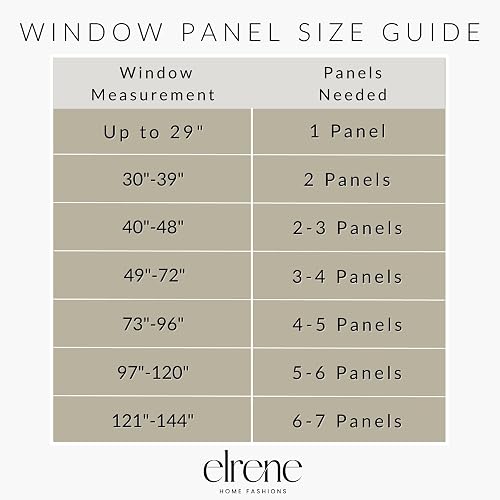 Elrene Home Fashions Brighton - Cortina oscurecedora a Cuadros para Ventana, Sala de Estar y recámara con pestañas de Bolsillo para Barra, 52 x 95 Pulgadas, 1 Panel