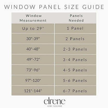 Elrene Home Fashions Brighton - Cortina oscurecedora a Cuadros para Ventana, Sala de Estar y recámara con pestañas de Bolsillo para Barra, 52 x 95 Pulgadas, 1 Panel