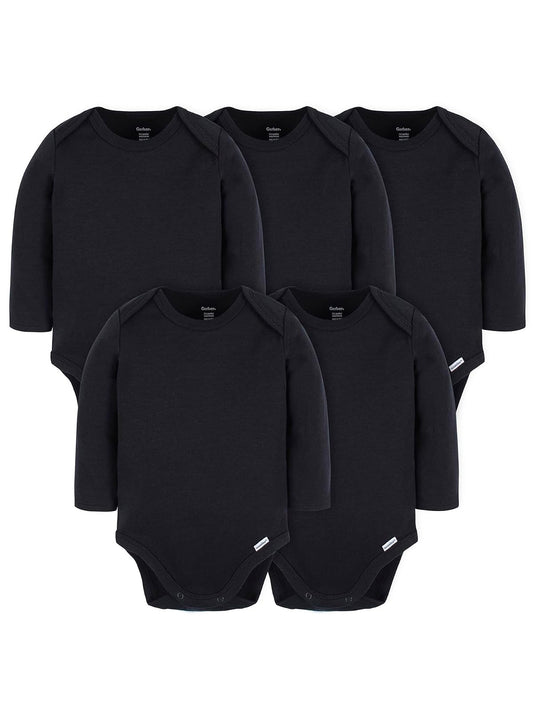 Gerber - Enterizo unisex de manga larga para bebé, paquete múltiple de 180 g/m²