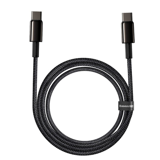 Baseus Tungsten Gold Fast Charging Data Cable Type-C to Type-C 100W 2m Black