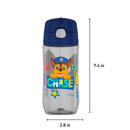 THERMOS FUNTAINER Botella de hidratación de plástico de 16 onzas con boquilla, Patrulla Canina