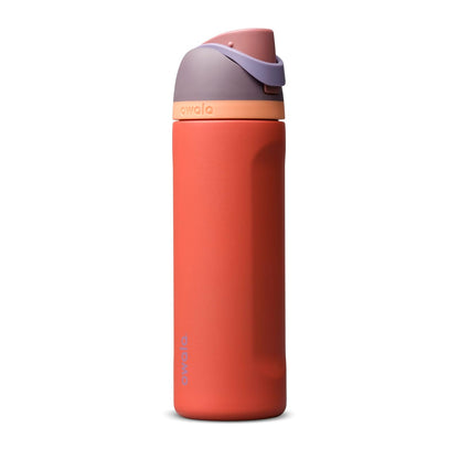 Owala FreeSip Botella de Agua con Popote de Acero Inoxidable, 32-40 oz - Terracota Sunset - 24 Ounces
