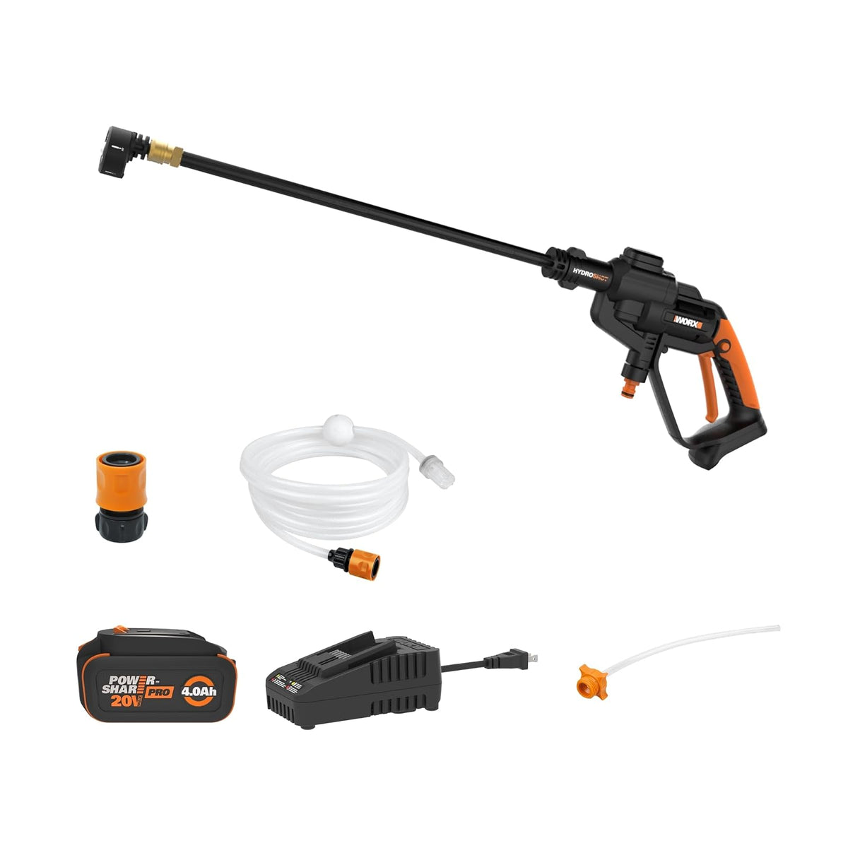 Worx Hydroshot 20 V Power Share 320 PSI Limpiador de energía portátil -WG620 (batería y Cargador incluidos)