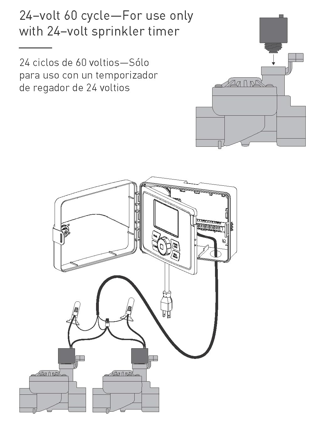 Orbit 57241 Solenoide para válvulas de aspersión automáticas y eléctricas, 24 voltios