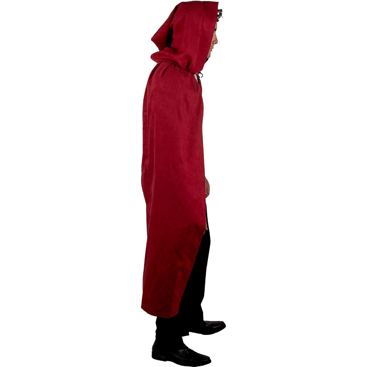 REV Capa Roja de Poliéster – Capa Clásica para Disfraz de Caperucita, Princesa o Hechicera – Accesorio para Mujer en Fiesta, Halloween, Cosplay o Evento de Fantasía
