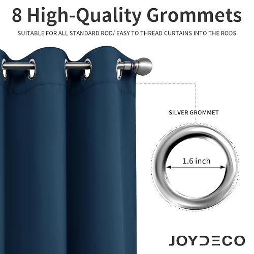 Joydeco - Juego de Cortinas Opacas de 108 Pulgadas de Largo, 2 Paneles con Aislamiento térmico, Cortinas largas y Cortinas, 2 Cortinas de Color Burg, oscurecimiento de la habitación con Ojales para