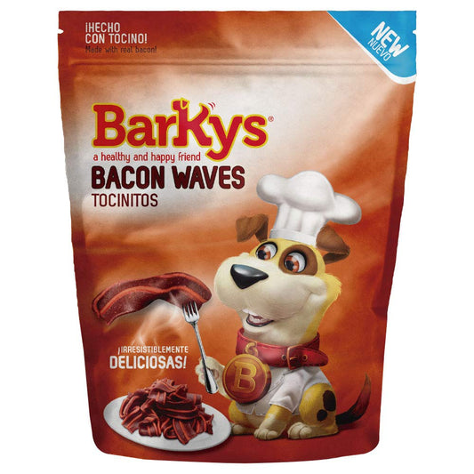 Barkys Bacon Waves Tocinitos Botana para Perros, 567 gr