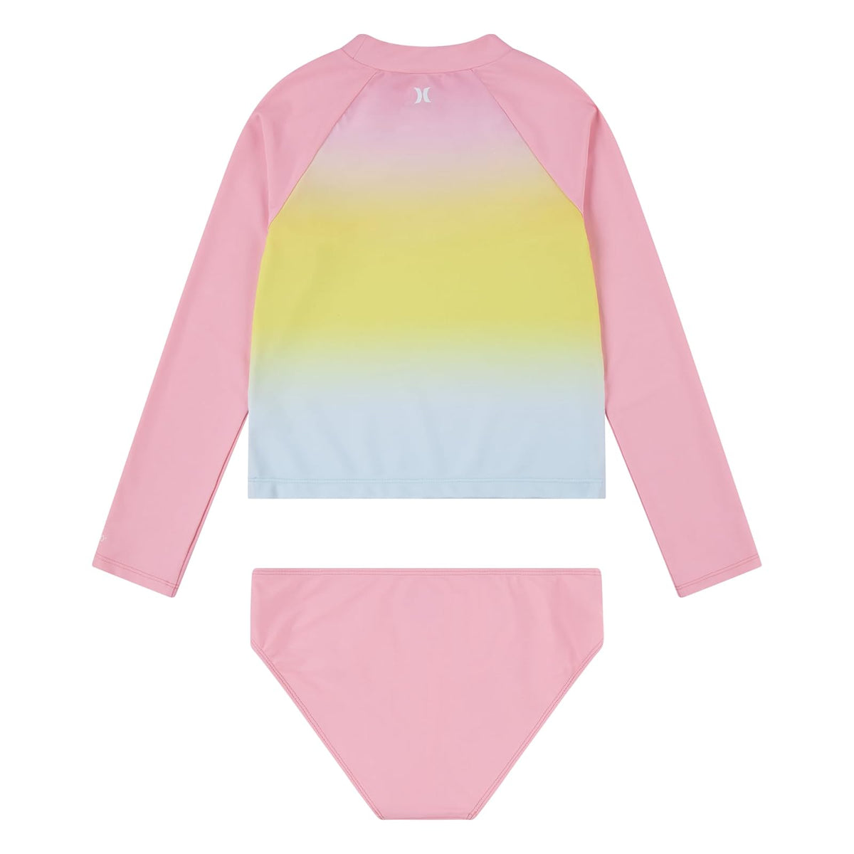 Hurley Long Sleeve Rash Guard 2-Piece Swimsuit Juego de protección de Sarpullido Niñas
