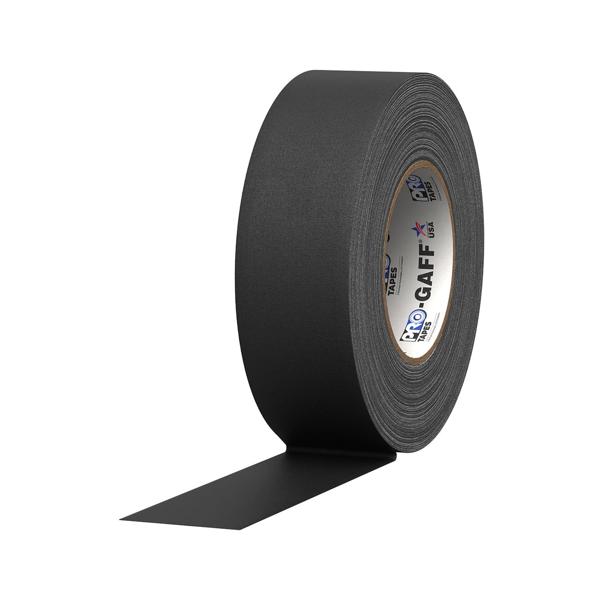 Pro Tapes Cinta Gaffer Mate con Adhesivo de Goma - 2" (Pack of 1) - Negro
