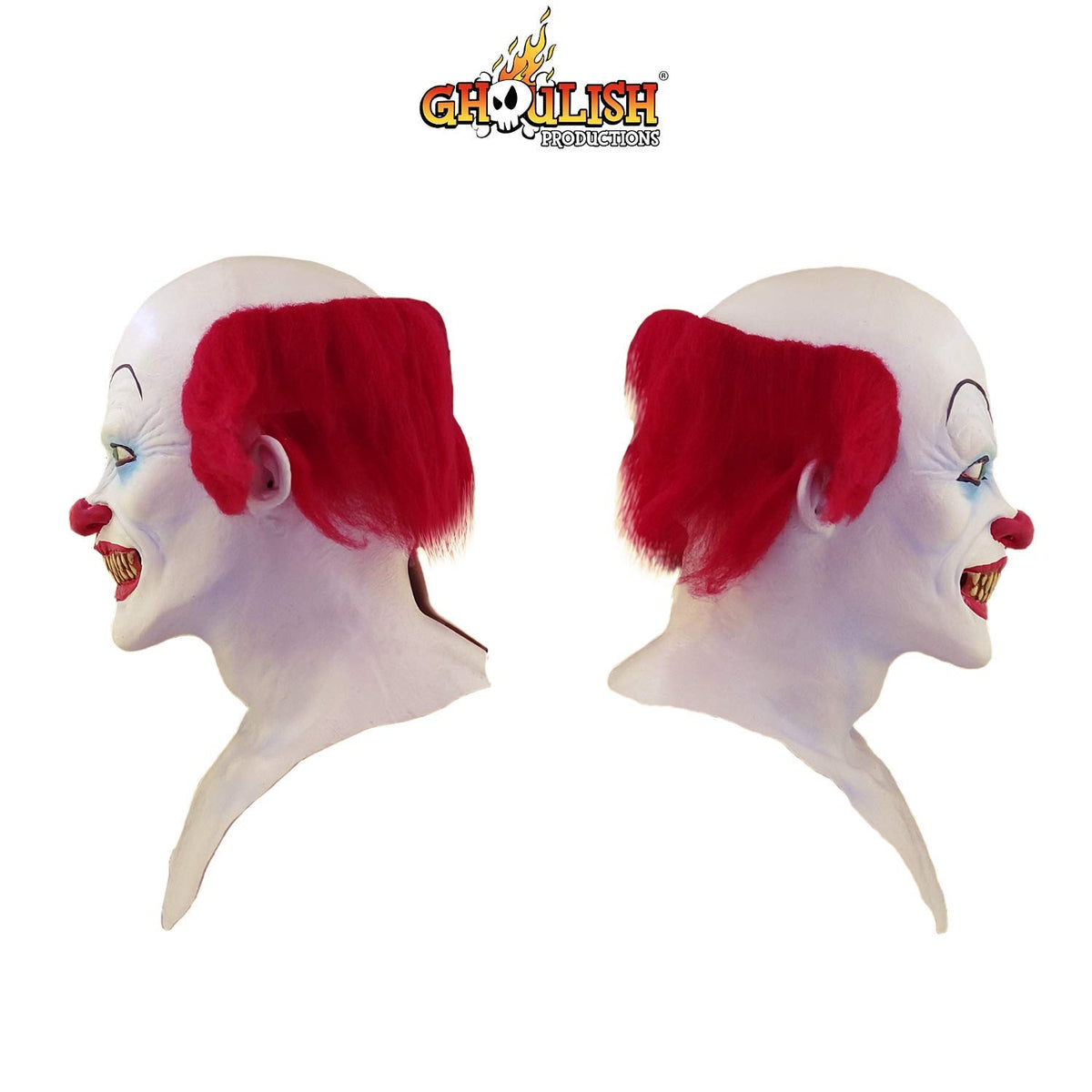 Máscara de Látex de Payaso Asesino de Miedo Terror con Pechera Ideal para Halloween por Ghoulish Productions