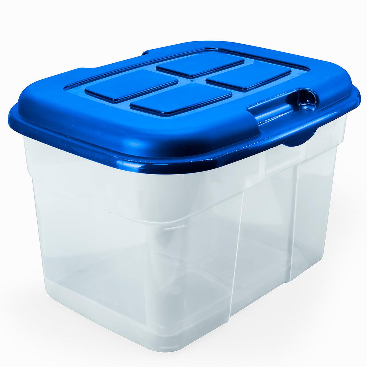 Caja de Almacenamiento 32 L Apilable de Plástico Color Azul