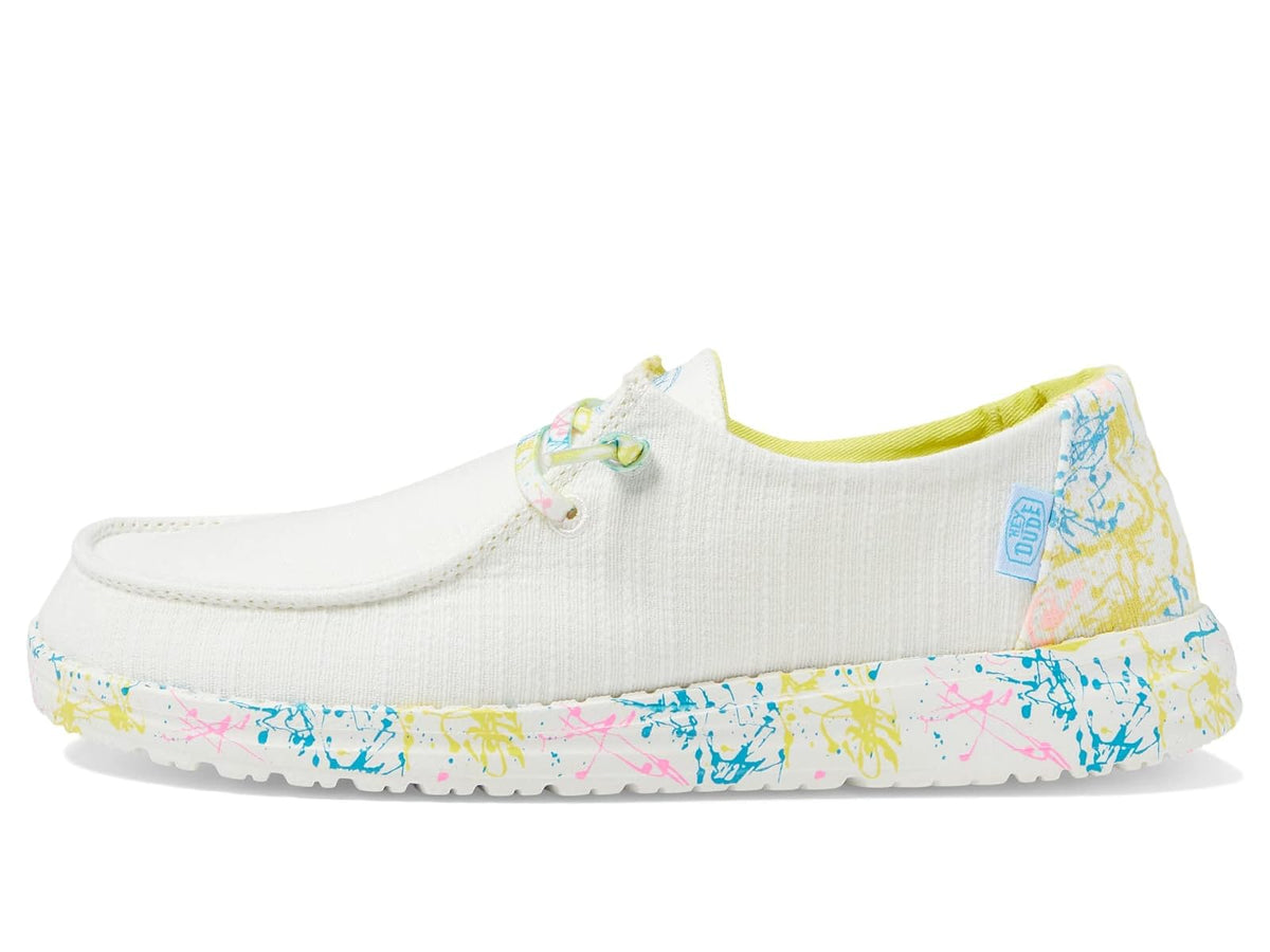 HEYDUDE Mujer Lexi Azul con Rayas | Mocasines Mujer | Zapatos sin Cordones para Mujer | Cómodo y Ligero