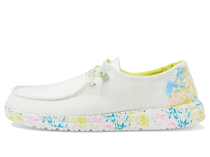 HEYDUDE Mujer Lexi Azul con Rayas | Mocasines Mujer | Zapatos sin Cordones para Mujer | Cómodo y Ligero