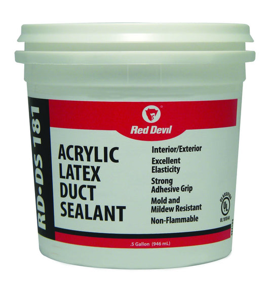 Red Devil 0841DS RD-DS 181 Tub Acrylic Duct Sealant, Gray