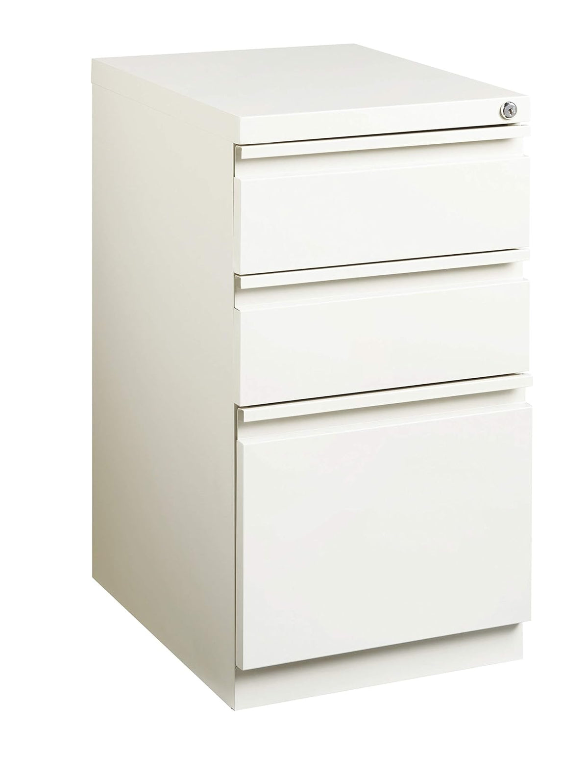 Office Dimensions 20413 Pedestal de Grado Comercial con un Cajón Papelero y Dos Cajones Archiveros Tamaño Carta Color Blanco - Blanco