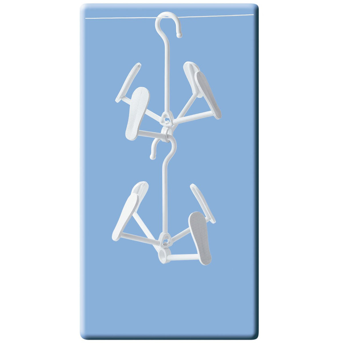 RAYEN | Organizador de Zapatos para Closet 2 Pares, Colgador de Calzado Ahorra Espacio, Soporte para Tenis y Zapatos, 28 x 24 x 3.5 cm