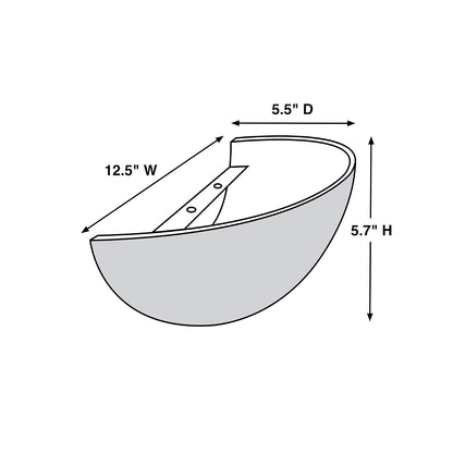 It's Exciting Lighting IEL-4400 - Cono de Vidrio de mármol Esmerilado, Funciona con baterías, Temporizador de 4 Horas, Half Moon Marble, Blanco, 1