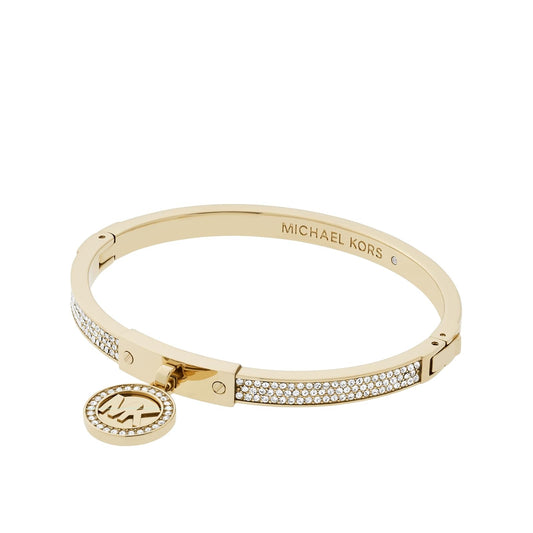 Michael Kors Plata Tone Fulton Hinge Bangle Bracelet