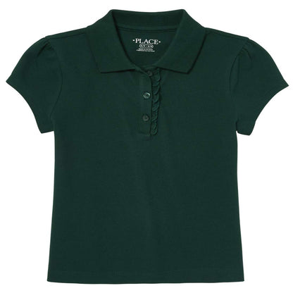 The Children's Place Polo Escolar de Manga Corta para Niña - spruceshad - 7-8