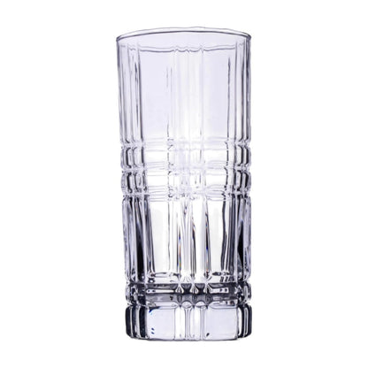 Top Choice - Juego de Cristalería París, 7 Piezas, Incluye Jarra de 1.8 Litros y 6 Vasos de 384 ml, Vidrio con Relieve Geométrico Elegante, Ideal para Agua, Jugos y Bebidas Frías