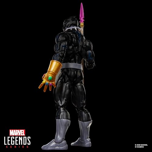 Marvel Legends Series, Marvel Super Heroes y Magic: The Gathering, Pantera Negra, Figura de 15 cm con Carta Exclusiva Metalizada de colección para el Juego