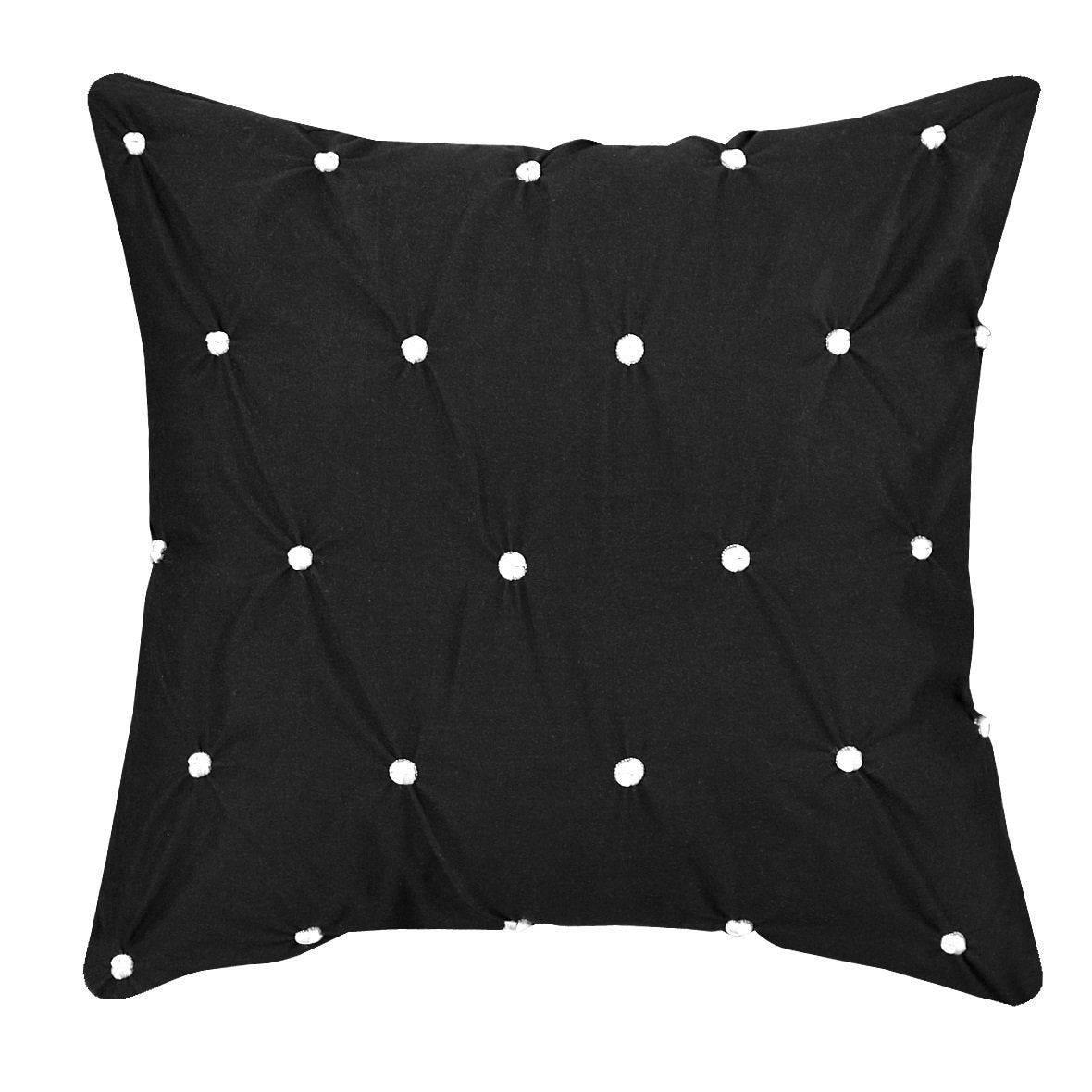 Chic Home CS2119-AN Cheryl - Edredón Completo de 10 Piezas, Plisado, con Volantes, Juego de sábanas, tamaño King, Color Negro