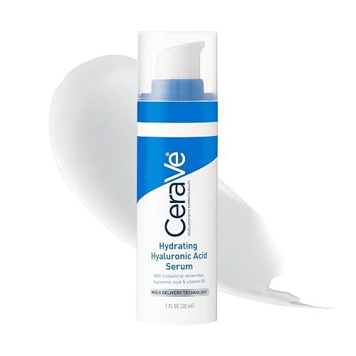 CeraVe Hyaluronic Acid Face Serum | 1 oz | Hydrating Serum for Face with Vitamin B5 | For Normal to Dry Skin | Paraben & Fragrance Free