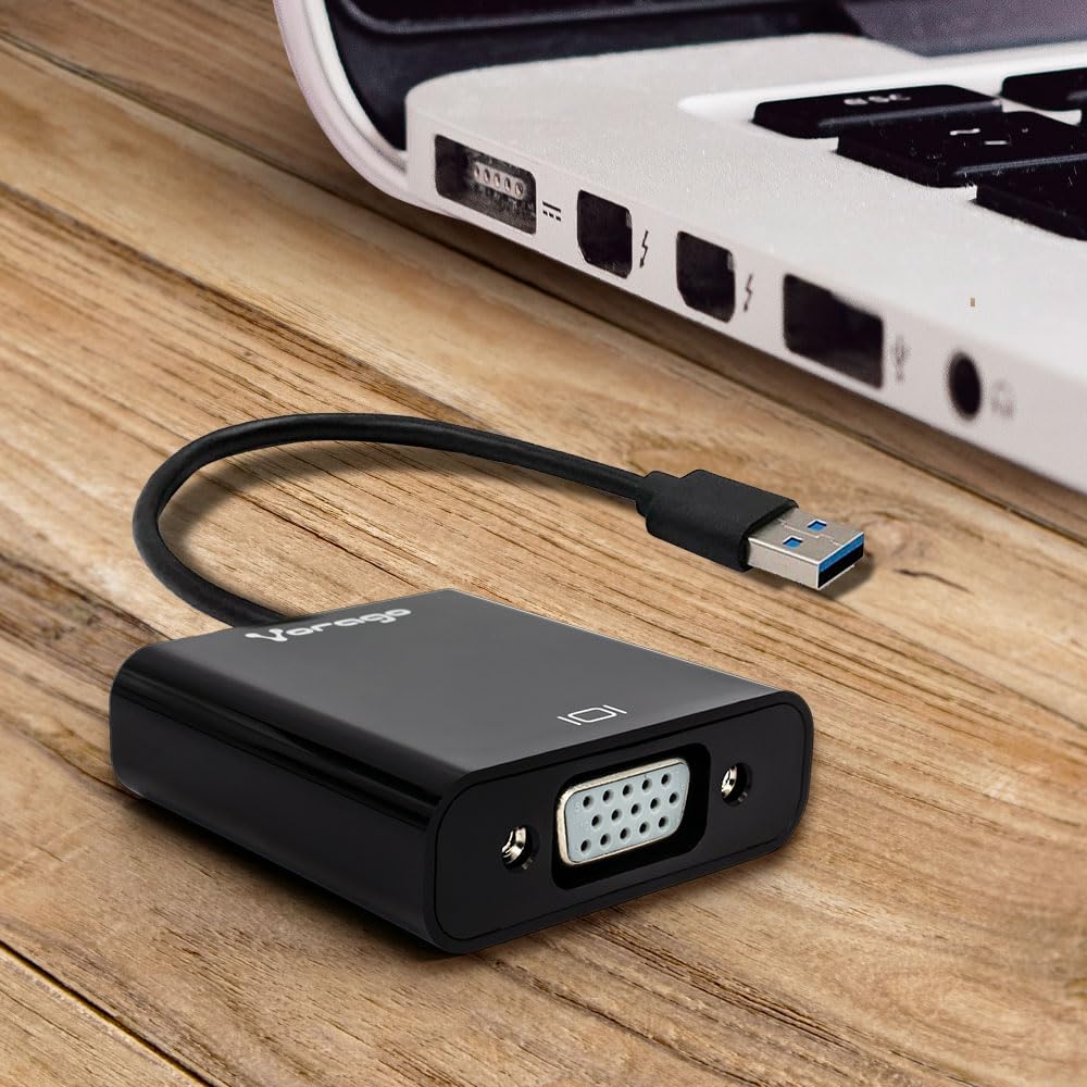 Vorago ADP-200 Adaptador USB 3.0 a VGA Full HD Hasta 1080p Compatible Con Windows