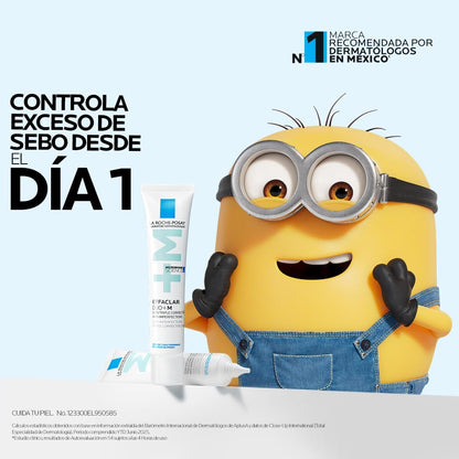 La Roche-Posay Effaclar DUO +M Crema Hidratante Anti-imperfecciones, 40 ml | Para piel grasa o con tendencia acnéica, fórmula con niacinamida y phylobioma, anti-marcas e hidratación por hasta 24 horas
