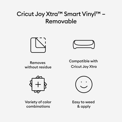 Cricut Joy Xtra Smart Vinilo extraíble, color blanco