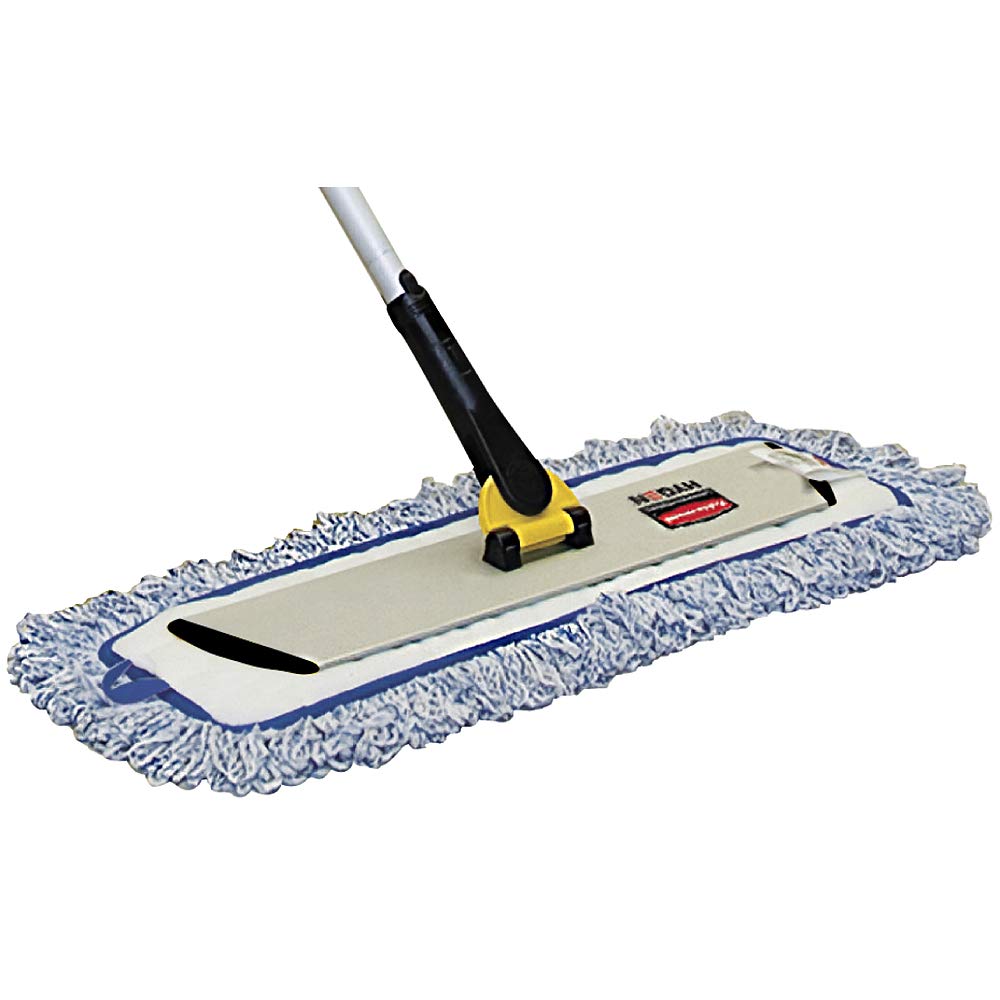 Rubbermaid Commercial Products Executive HYGEN Mop 1863893 | Plateado/Negro, Conexión Rápida, Almohadillas 18 pulgadas, Mango No Incluido