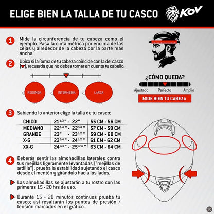 KOV Casco Waves Morado Thunder ABATIBLE para Moto Certificado Dot