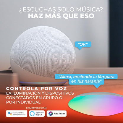 Tecnolite Connect - Lámpara Plafón LED Inteligente WiFi 30 W, Luz RGB + Blanca, Atenuable, Compatible con App móvil, Alexa, Google y Siri, Lámpara Interior de Techo