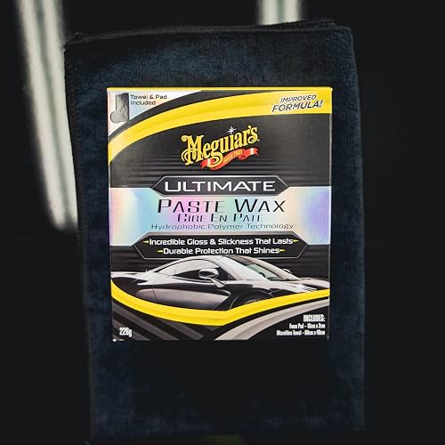 Meguiar's G210608EU Ultimate Paste Wax Cera en Pasta para Pintura Automotriz 8 oz, Negro