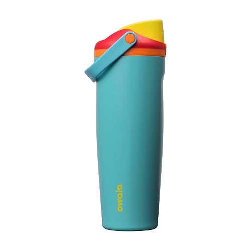 Owala FreeSip Sway - Acero inoxidable - 30 onzas - Rojo/Aqua Summer Sweetness