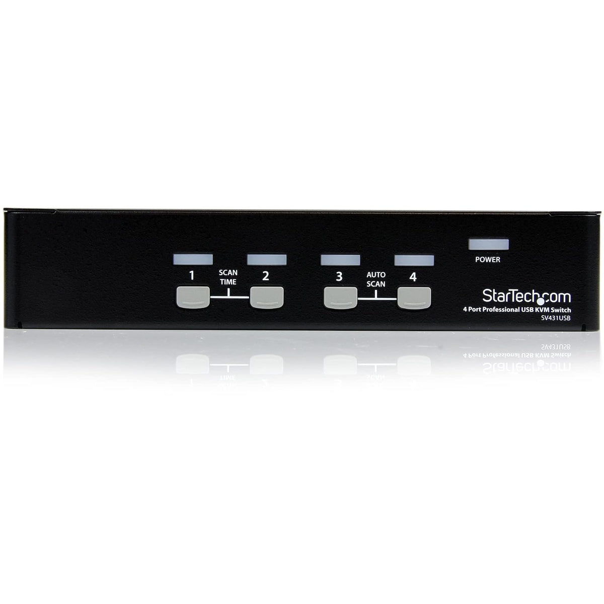 StarTech STH-SV431USB SV431USB Switch KVM de 4 Puertos con USB, 1 Usuario Local, 1U, Negro