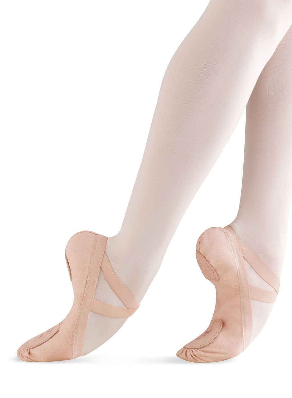 Bloch Dance Pro Zapatillas de ballet de tela, suela elÁstica dividida, para mujer, Rosado, 6.5 D US