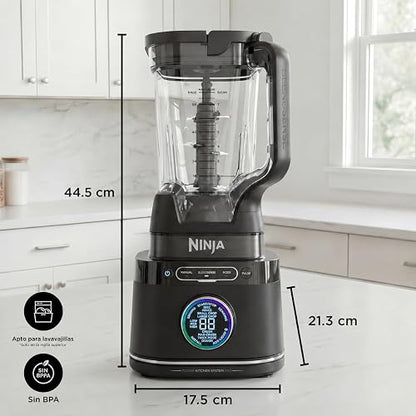 Ninja Detect Pro Sistema de Cocina 1800W Plata TB401LAA | Ajusta Velocidad Solo | Jarra + Procesador + Vaso Personal | 1800W | 1 Toque