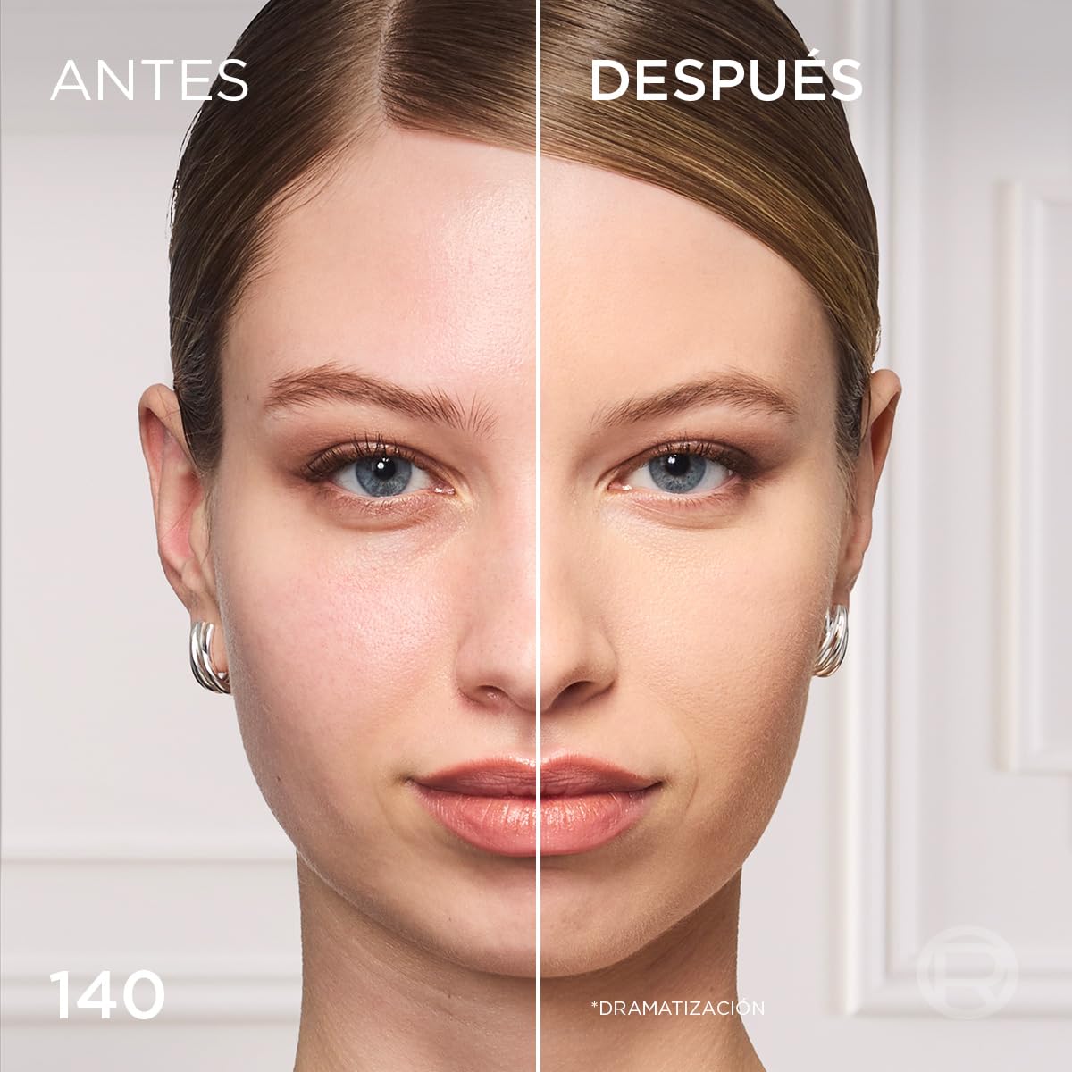 L'Oréal Paris Infallible 24h Freshwear Base de Maquillaje en Polvo de Larga Duración y Alta Cobertura, Tono 140 Golden Beige, 9g