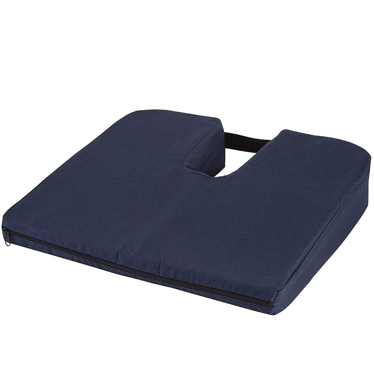 Duro-Med Foam Seat Cushion for Coccyx Support and Better Posture, Navy