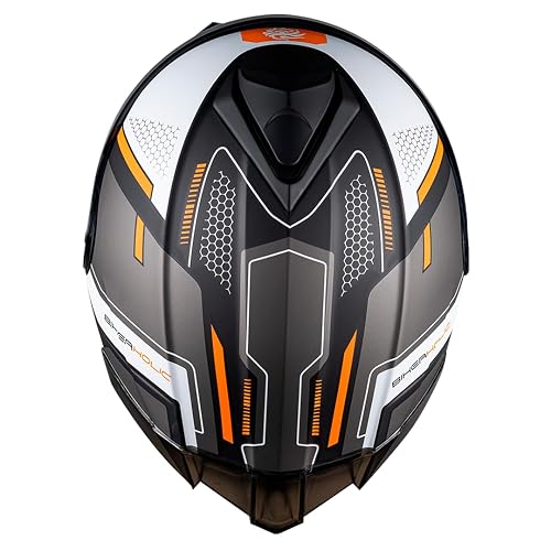 KOV Casco Revenge Thunder Naranja ABATIBLE Deportivo Certificado Dot