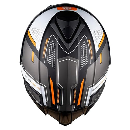KOV Casco Revenge Thunder Naranja ABATIBLE Deportivo Certificado Dot