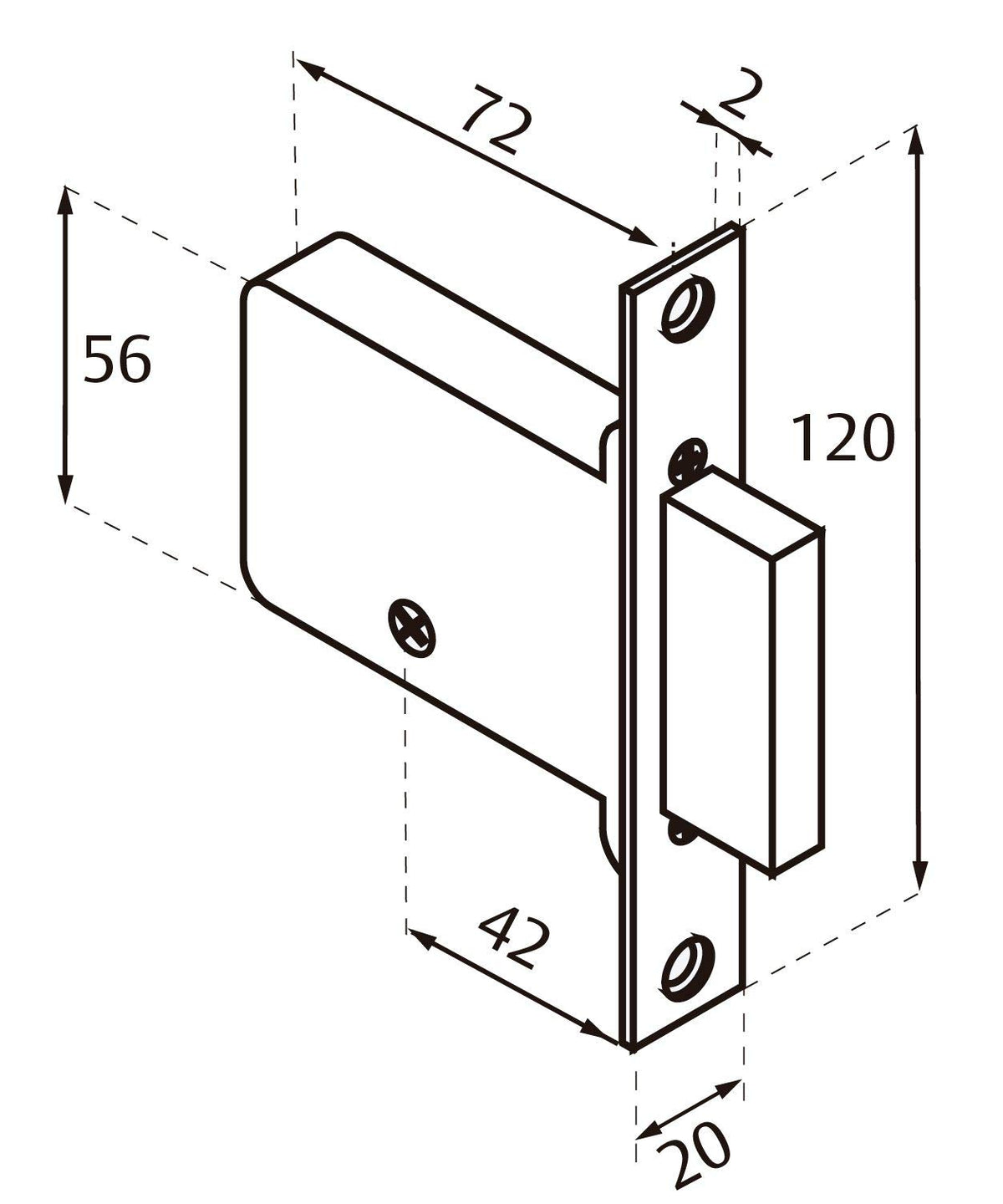 Phillips Cerrojo de Embutir para Puerta de Madera o Metal de Extra Seguridad X-1000