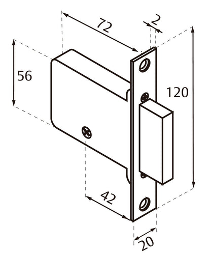 Phillips Cerrojo de Embutir para Puerta de Madera o Metal de Extra Seguridad X-1000