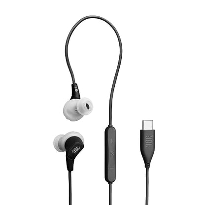 JBL Endurance Run 3C USB-C Auriculares Intrauditivos | Con Cable USB-C para Deportes, IP65, Resistente al Agua, Sonido Pure Bass Certificado