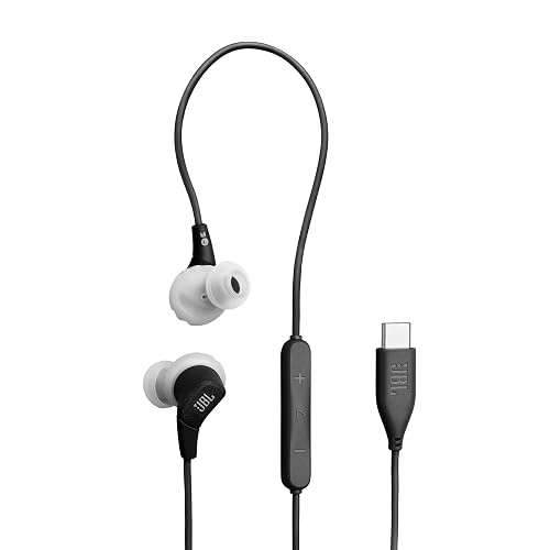 JBL Endurance Run 3C USB-C Auriculares Intrauditivos | Con Cable USB-C para Deportes, IP65, Resistente al Agua, Sonido Pure Bass Certificado