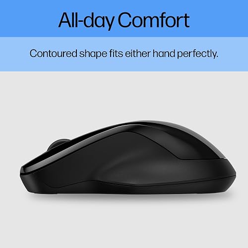 HP Mouse 250 Dual Inalámbrico, USB A, Bluetooth 5.0, 2.4 GHz, 1600 dpi, Compatible Windows, ChromeOS, MacOS, Negro (6V2J7AA)