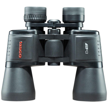 Tasco Binoculares Essentials Porro 10x50 mm. Prismático con Alcance de visión de hasta 1000 Metros, Negro, para Uso Astronómico y Terrestre