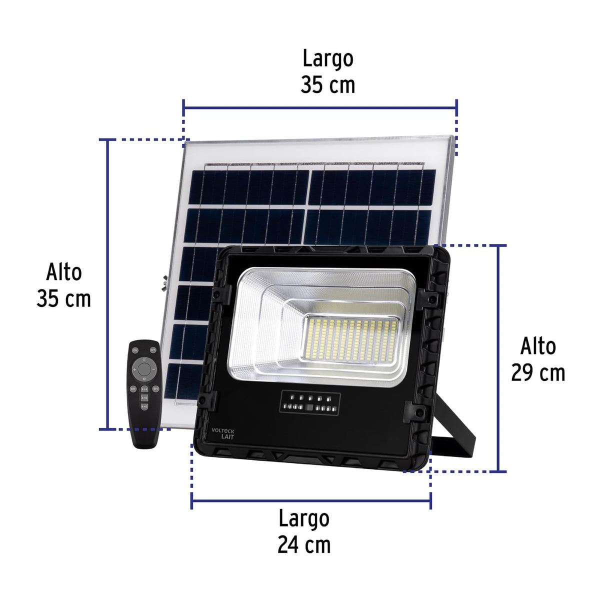Volteck REF-504SL, Reflector LED con panel solar 100W 6500K